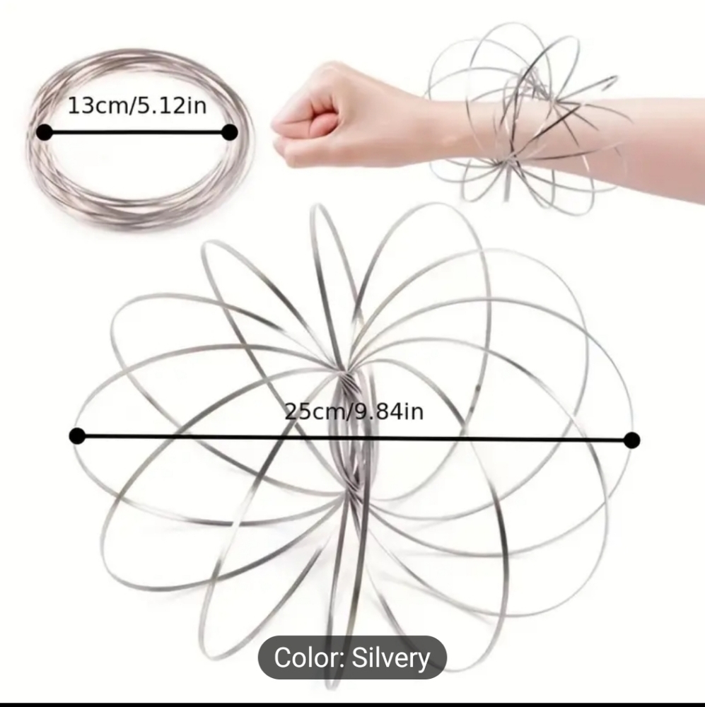Expandable stainless steel fidget toy - Picture 4 of 5